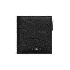 디올 바이폴드 월렛 디올 그래비티 레더 블랙 2ESBC339FLG-H00N