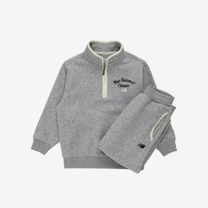 M 뉴발란스키즈트레이닝세트 HQK NK9YE4101U-AC ESSENTIAL 펠트로고 반집업 기모셋업