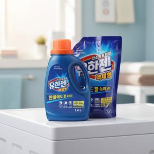 유한젠 표백제 세탁세제 액상형 / 용기 1.4L + 리필 1.1L - 1개