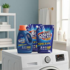 유한젠 표백제 세탁세제 액상형 / 용기 1.4L 1개+ 리필 1.1L 2개