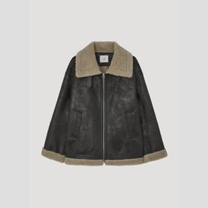 [리스트]스웨이드 세미 오버핏 무스탕(TWUJKO82050)