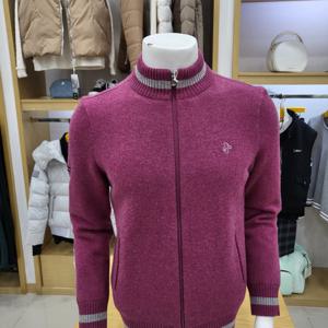 [루이까스텔]남성 배색라인 방풍 풀집업 니트 7MESW001P