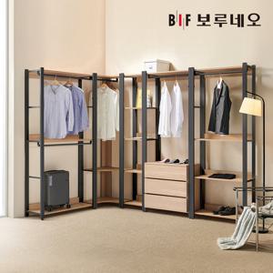 보루네오 유룸 드레스룸 시스템 옷장 시스템장 세트 E0등급 2235 L세트