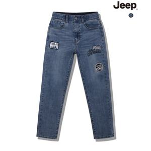 [지프]남여공용 와펜 프린트 스트레이트 데님 팬츠 (JP1DPF102)