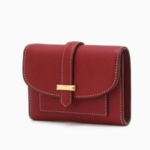 [헤지스ACC] [H-BAR] 레드 바장식 가죽 반지갑 HIWA6E271R2