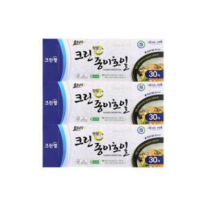 크린랩 크린종이호일 원형 26.7cm 30매 X 3개