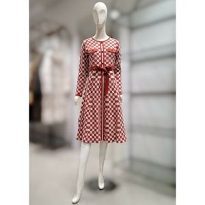 [씨]MARIOSI밸티 기하학패턴 슬림 니트원피스SJOCX2982