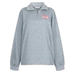 샵앤) 국산 여성 패치 반집업 아노락 후리스 맨투맨 MER-WSH-21001-그레이