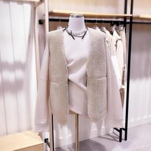 [시에로]SG4LTF621_리버서블 무스탕 베스트