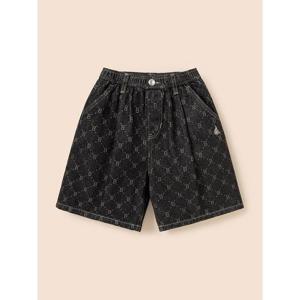 [빈폴키즈] 모노그램 데님 반바지  애쉬 (BI6125U904)