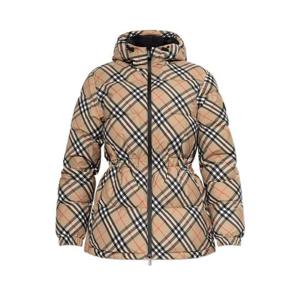 버버리 패딩 체크 후드 여성 110240 B9368