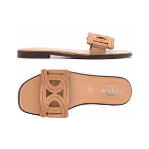 토즈 25FW 아웃 스티칭 체인 스트랩 샌들 카멜 XXW05G0EM10 RNL C811