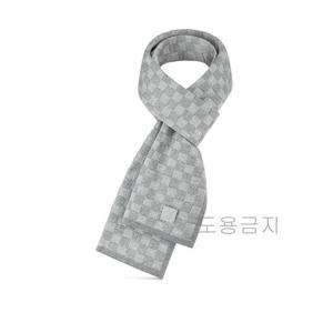 루이비통 목도리 머플러 남성용 쁘띠 다미에 라이트그레이 M77989