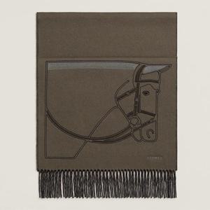 에르메스 De Profil 캐시미어 자수 머플러 H394820T 02