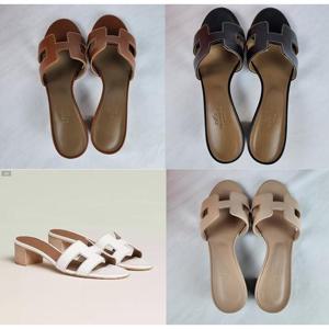 에르메스 오아시스 여성 샌들 블랙 화이트 골드 H071002Z