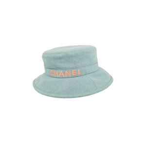 [엘러브] 샤넬 레터링 클로슈 햇 L 민트/오렌지 5ET2294