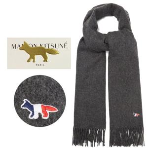 메종키츠네 폭스 태슬 울 머플러 아카이브 멜란지 FU06206BT3004 H190