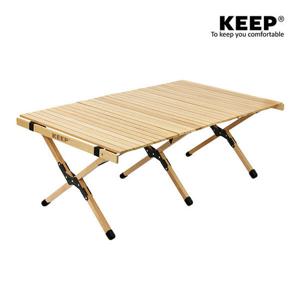 [KEEP]KEEP 캠핑 소나무 우드 폴딩 롤 테이블 접이식 1200mm