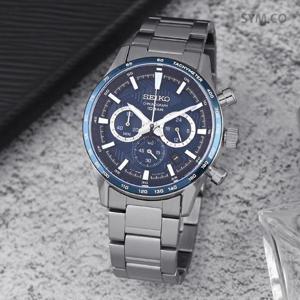 세이코 SSB445P1 크로노그래피 블루다이얼 100미터방수 캐쥬얼 남자 메탈 시계 d