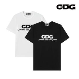 CDG 로고 티셔츠 블랙 화이트 SZ-T005-051-1