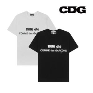 CDG 1986 꼼데가르송 티셔츠 블랙 화이트 SZ-T028-051-1