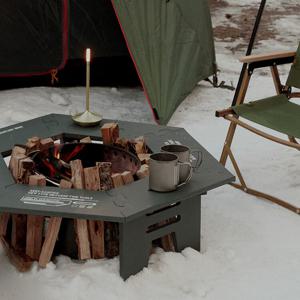 [KEEP]KEEP 베스타 육각 우드 원목 화로대 바베큐 BBQ 난로 좌식