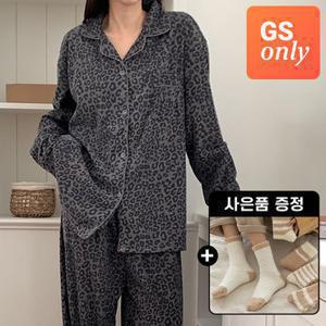모션 레오파드 피치기모 파자마 상하세트 2901 (+수면양말 랜덤증정)