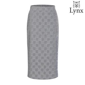 [링스] 봄 여성 체크 저지트레이닝 긴기장 스커트 L21B1PC398_GY
