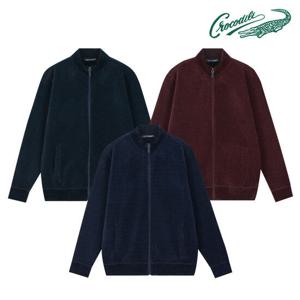 [크로커다일] 셔닐 융 하프 풀오픈형 니트집업 CDAA8KW4381