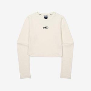 [FILA] 헤리티지 크롭 라운드 긴팔티셔츠 (FS2RLF3151F_SAD)