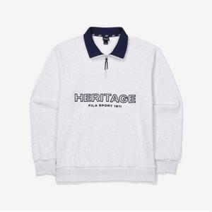 [FILA] TAG가99,000원 빅로고 면혼방 반집업 맨투맨(FS2POF3106X