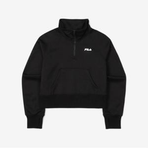 [FILA] 스트레치 기모 반집업 맨투맨 (FS2POF4251F_BLK)