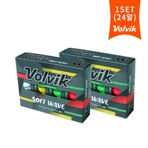 [볼빅] 비비드 소프트웨이브 3피스 무광 골프공 2세트 24구