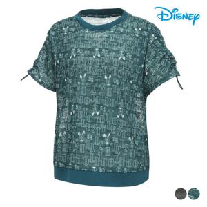 [디즈니골프] 여성 린넨 어깨 스트링 반팔 라운드 티셔츠 DN2LTR048