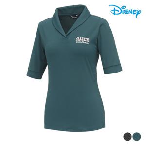 [디즈니골프] 여성 숄카라 5부소매 기능성 반팔 카라 티셔츠 DN2LTS039