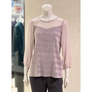 벨리시앙 세이브존01 시스루 주름 플리츠 블라우스(2color) TB3301