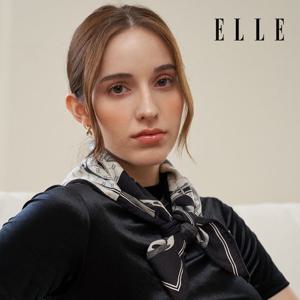 [엘르(스카프)]메리핀 울실크 양면 미니 스카프 SE441T001