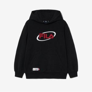 [휠라키즈] 로고 변형 후드 맨투맨 (FK2POG4201X_BLK)