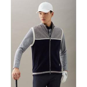 빈폴골프 남성 풀집업 니트 베스트  네이비 BJ4951B07R