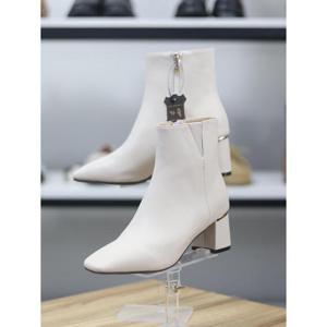 바이로쏘 세이브존06 소가죽 스퀘어 토 미들힐 6cm 앵클부츠 (BY)24S12138CE2