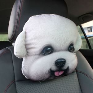 X-DOLLS 차량용 목쿠션 베개 XD123T화이트푸들