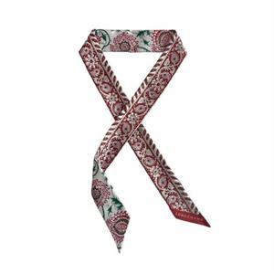 롱샴 그래픽 프린트 실크 쁘띠 스카프 51015SOI NAVY