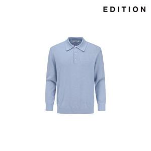 [에디션] 솔리드 카라넥 니트 NEF1ET1901_BL