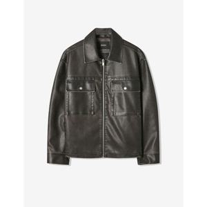 [애드호크]남성 아웃포켓 인조가죽 트러커(HB1LE01) 1color_GN