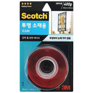 3M 강력 폼 양면테이프 (투명소재용18mmX2M) CL120 폼테이프 양면테이프 소품테이프 소품고정테이프 소품부