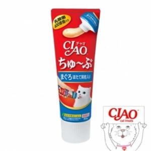 이나바 챠오츄브 CS-152 참치+가리비관자 80g 고양이간식 고양이추르 고양이츄르 훈련간식 반려묘간식