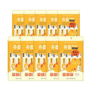 (고양이)츄릅 짜먹는 참치와오리 60g 100개 묶음할인 애묘간식 반려묘간식 참치오리파우치 고양이디저