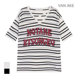 [반에이크]MARIO브이넥 ST패턴 반팔 니트_VB38KTM302Z