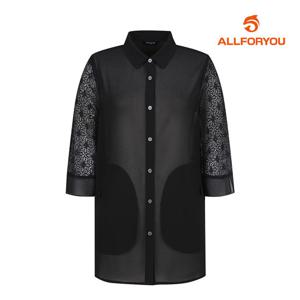 [올포유] 여성 레이스 7부 소매 아우터형 카라 블라우스 ALBLM4341-199_G