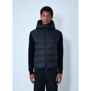 25 FW 몽클레어 남성 퀼팅 마감 니트 후드 가디건  mon0161018blk